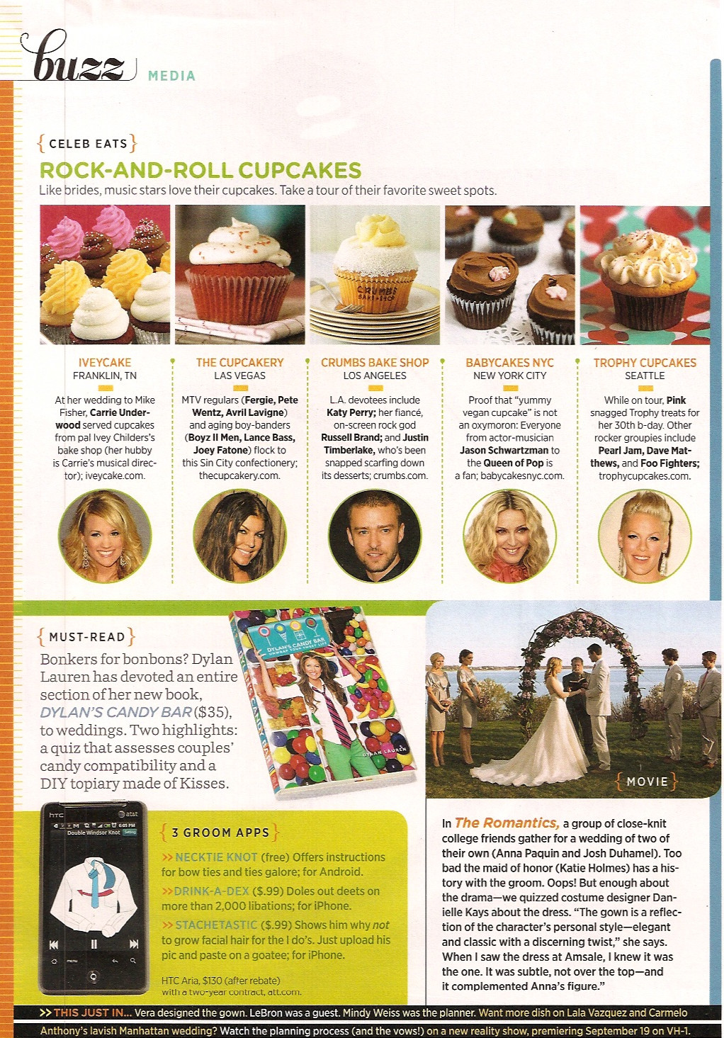 Crumbs Featured in BRIDE'S MAGAZINE WEDDING CUPCAKES